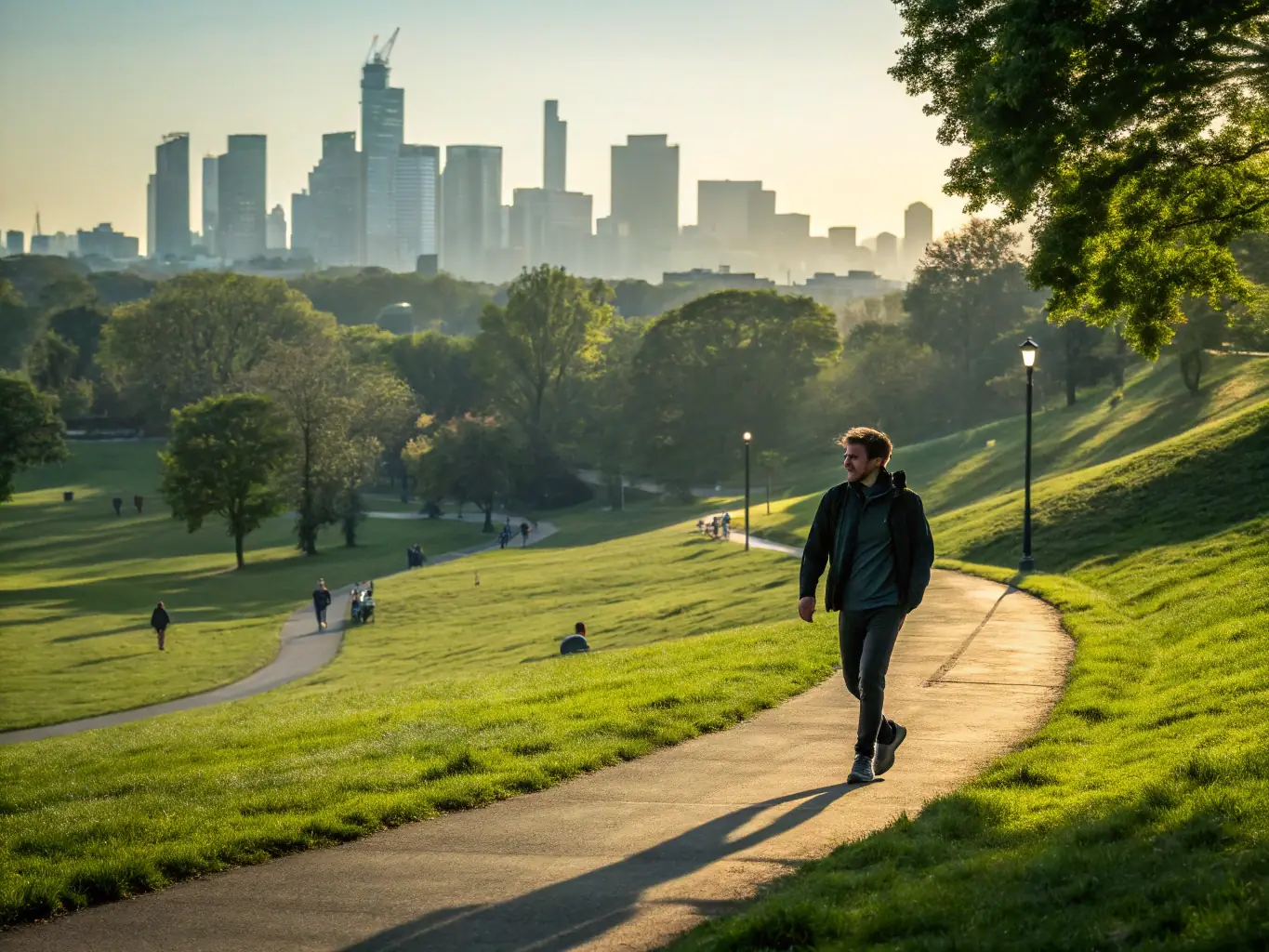 An uplifting image of a person confidently stepping forward on a path, symbolizing growth and positive change during life transitions.