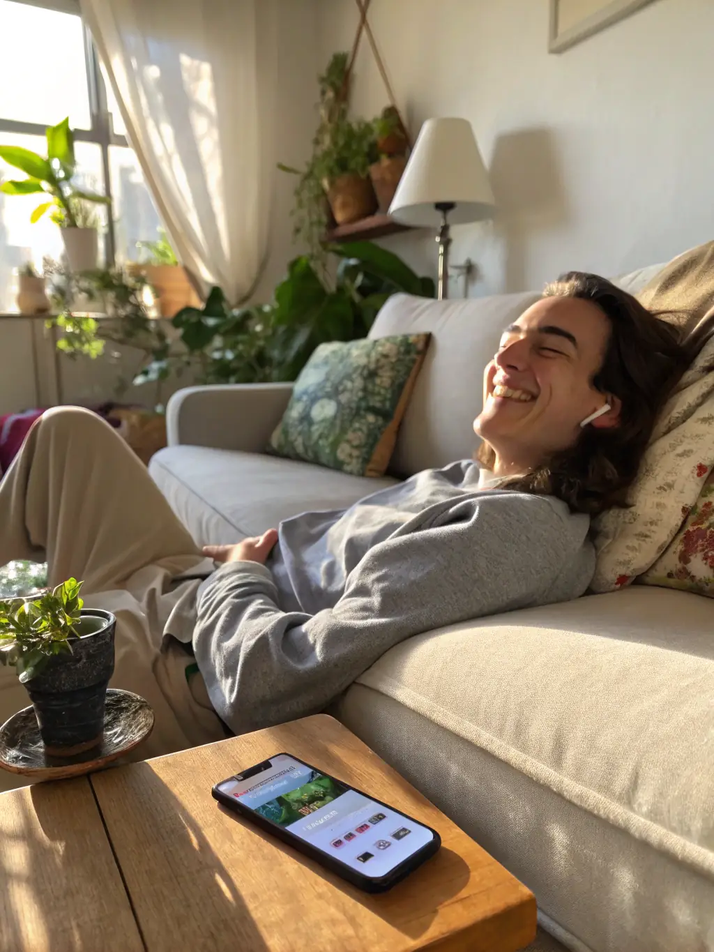 A person sending a message on their phone, showing easy access to support and communication with their healthcare provider through The Simple Plan.